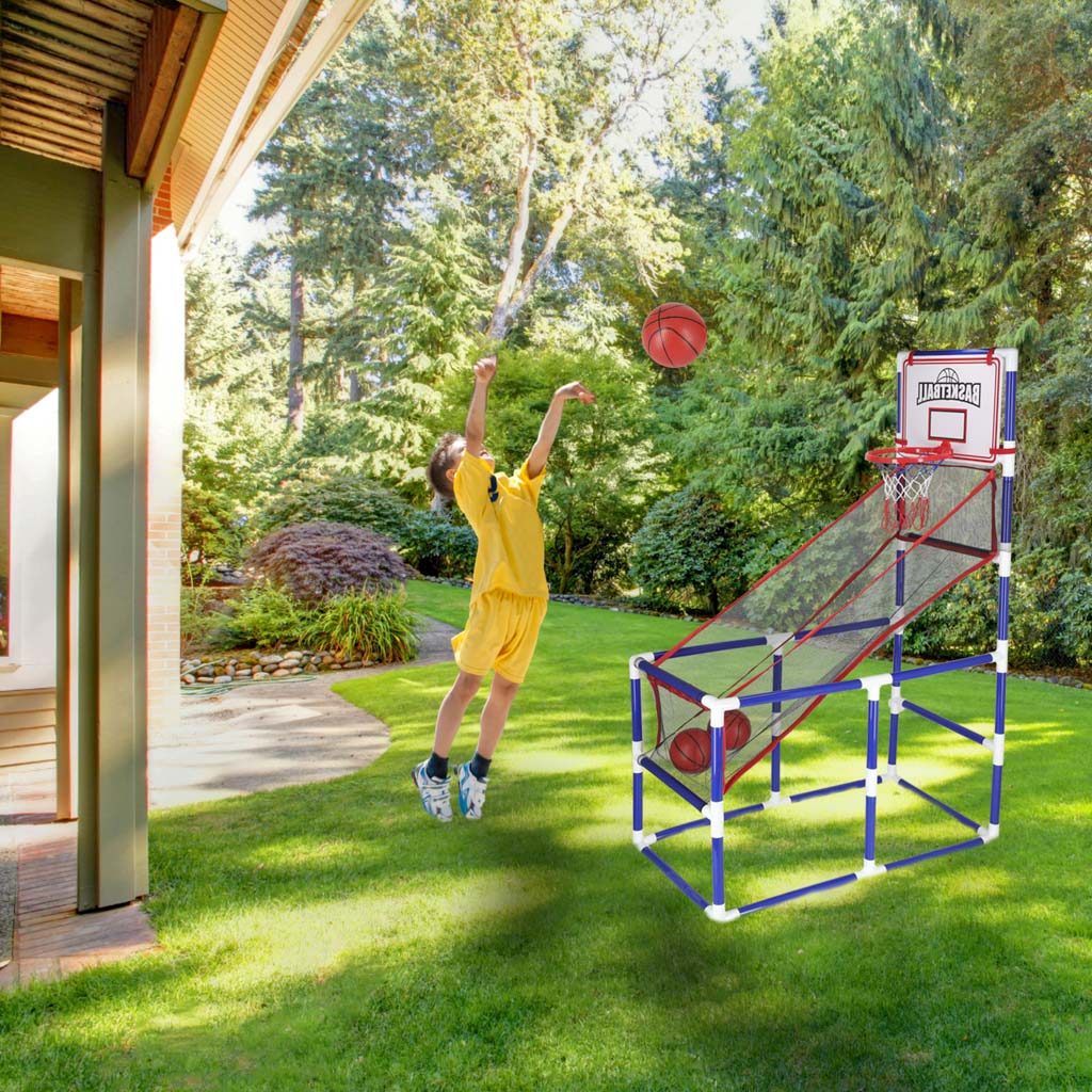 Basketbola sporta arkādes spēle portatīvais basketbols 2 bumbas sūknis | EcoToys