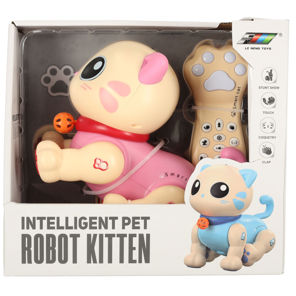 Interaktīvais kaķu tālvadības RC robots lec dzied | EcoToys