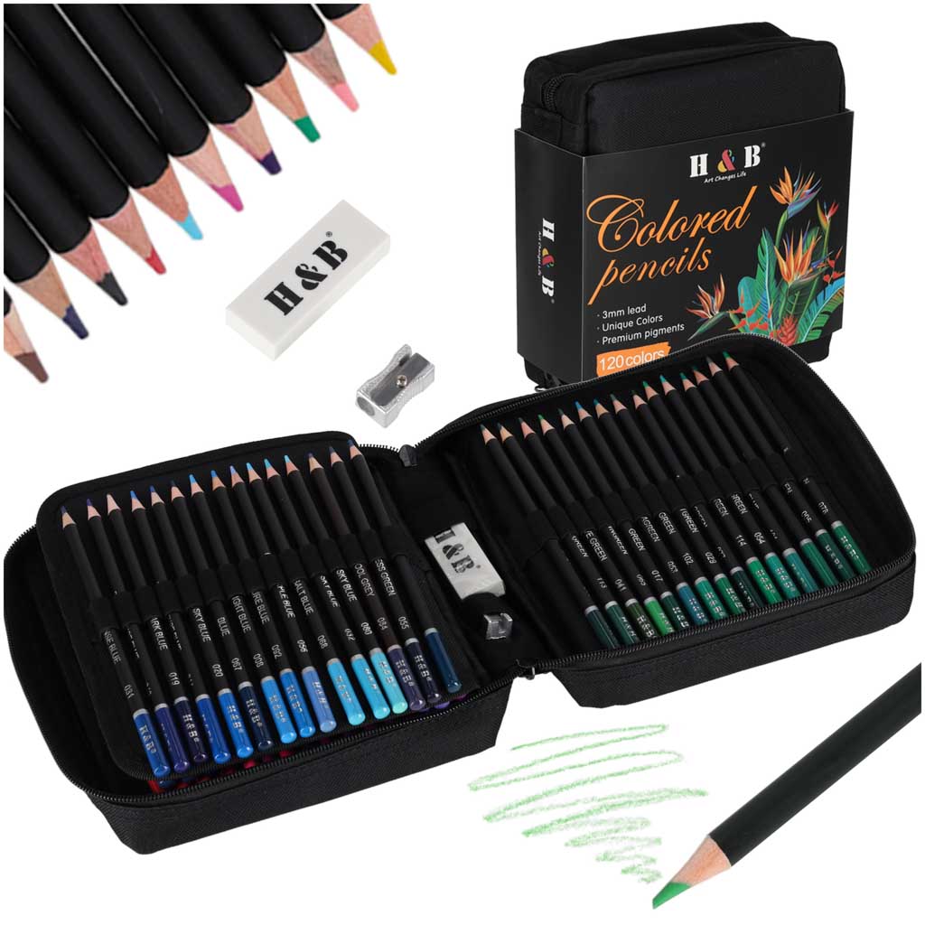 Krāsainie zīmuļi korpusā, komplekts ar 120 gab. | EcoToys