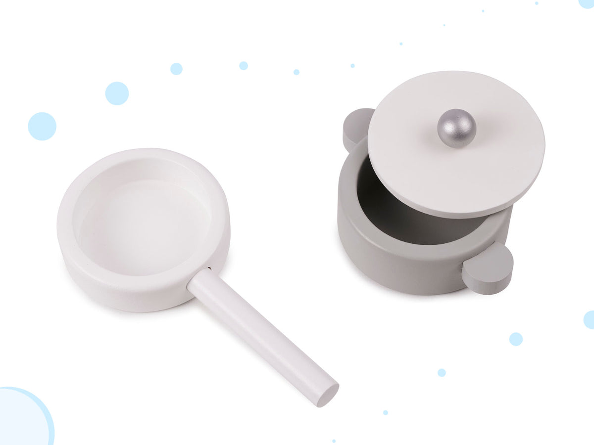 Liela koka bērnu virtuve “Modern Classic” ar piederumiem, pelēka | EcoToys