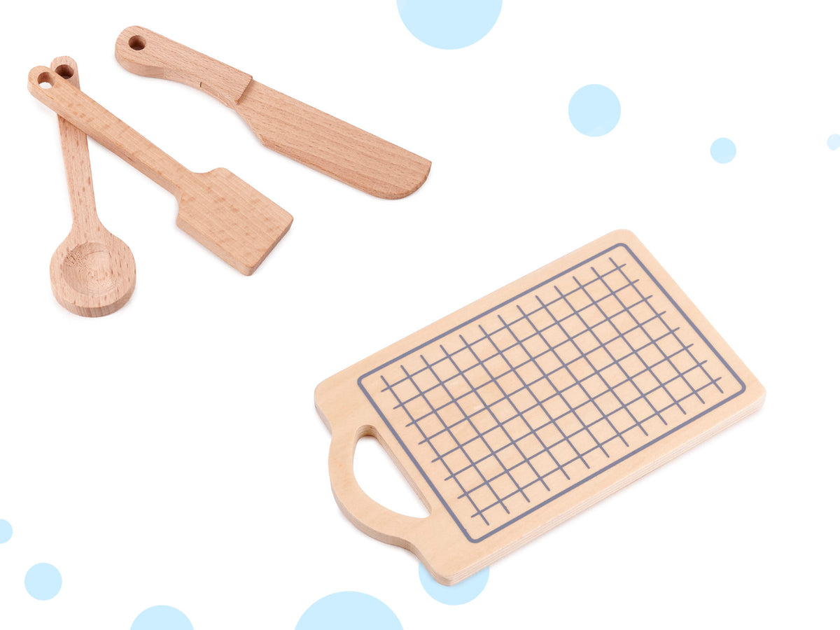 Liela koka bērnu virtuve “Modern Classic” ar piederumiem, pelēka | EcoToys