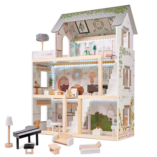 Leļļu māja koka FLORO | EcoToys