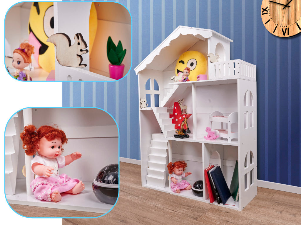 LULILO grāmatu plaukts – rotaļu māja 2in1 CALLA XXL, 116 cm | EcoToys