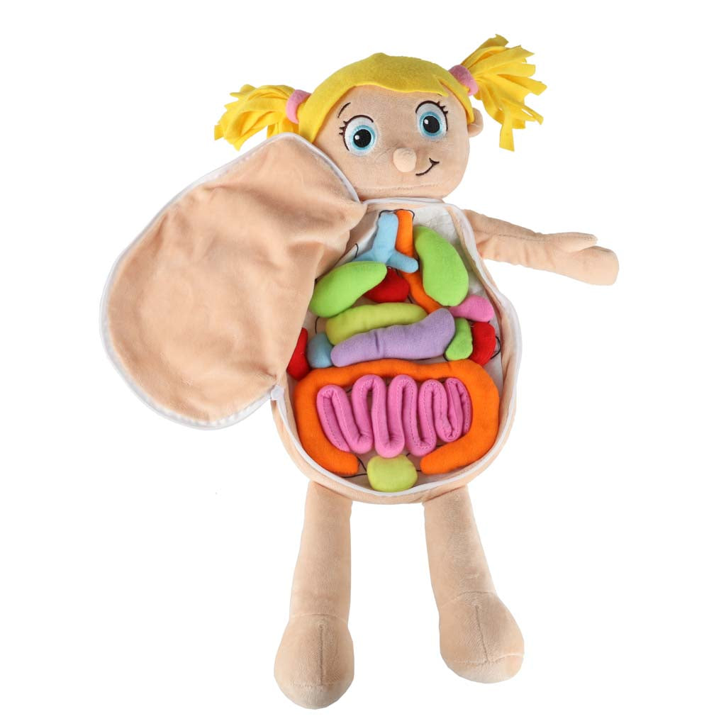 Maskot lelle, kas mācās anatomiju meitene | EcoToys