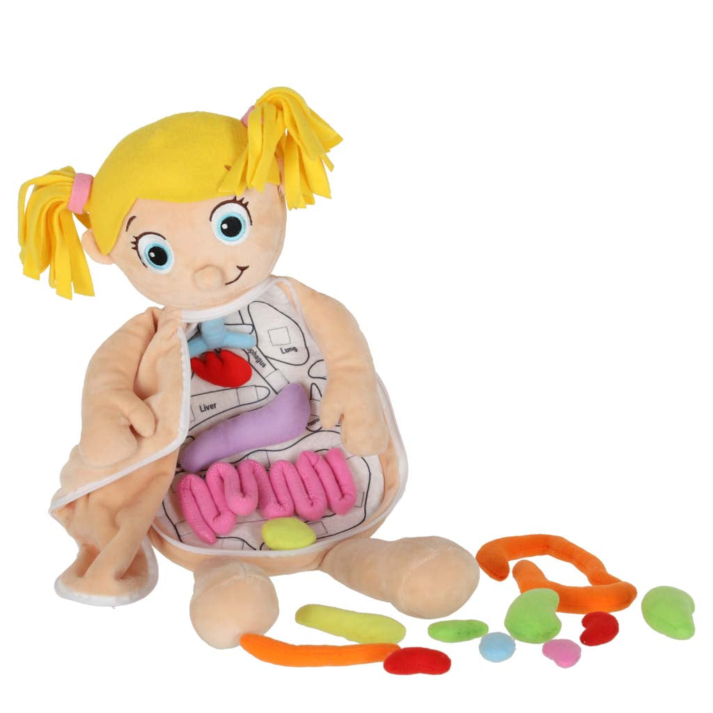 Maskot lelle, kas mācās anatomiju meitene | EcoToys