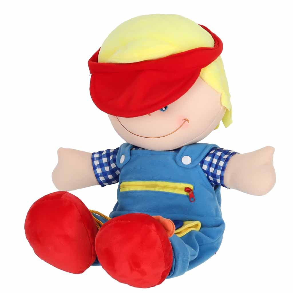Mīksta lelle zēns – mīļlieta apģērbšanās iemaņu apguvei | EcoToys