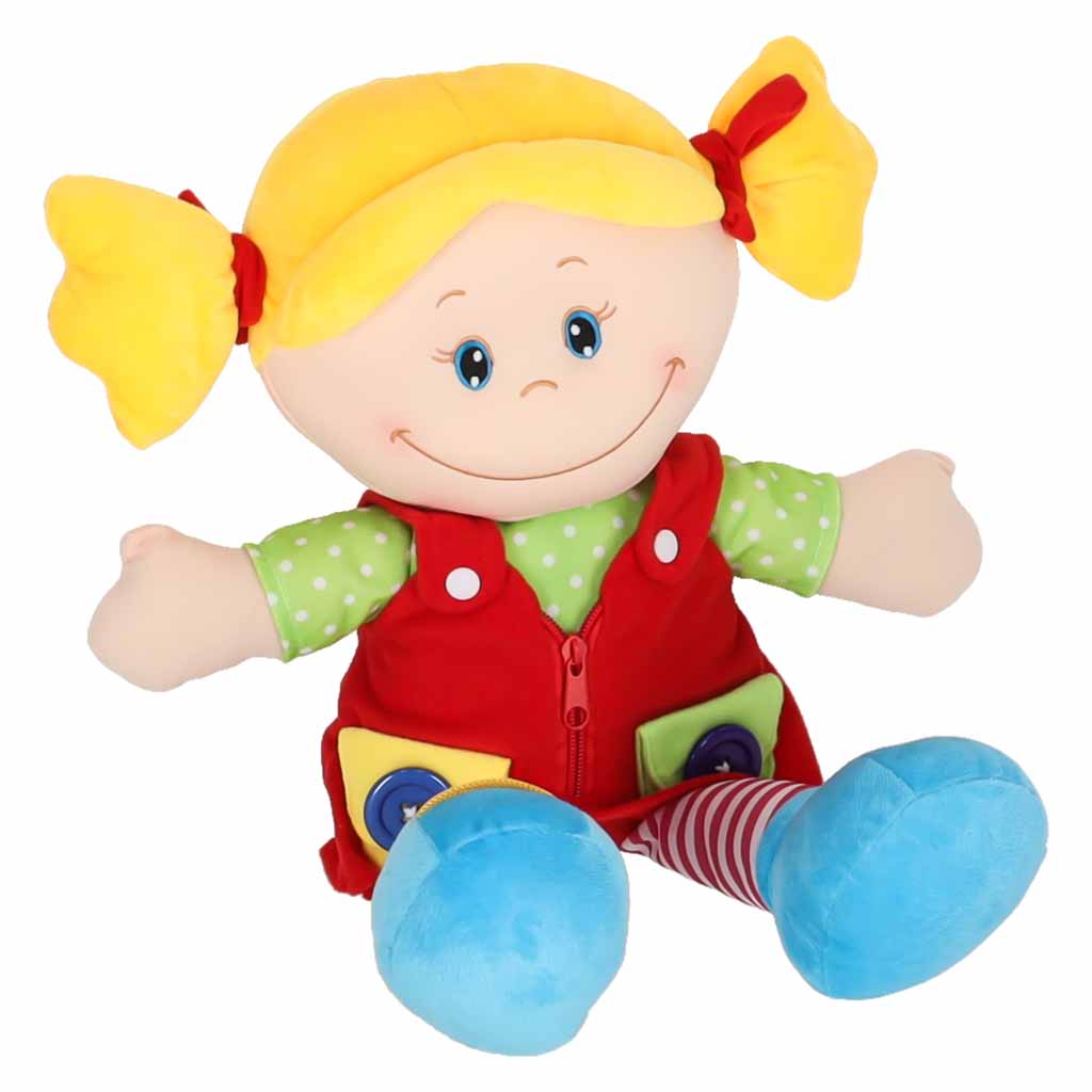 Mīksta lelle meitene – mīļlieta apģērbšanās iemaņu apguvei | EcoToys