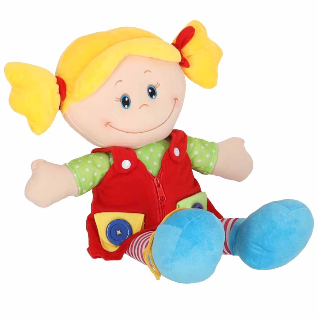 Mīksta lelle meitene – mīļlieta apģērbšanās iemaņu apguvei | EcoToys