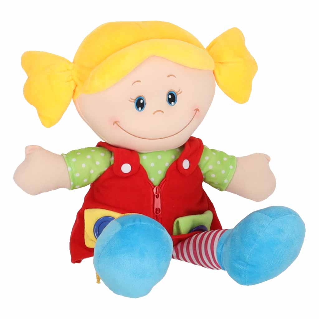 Mīksta lelle meitene – mīļlieta apģērbšanās iemaņu apguvei | EcoToys