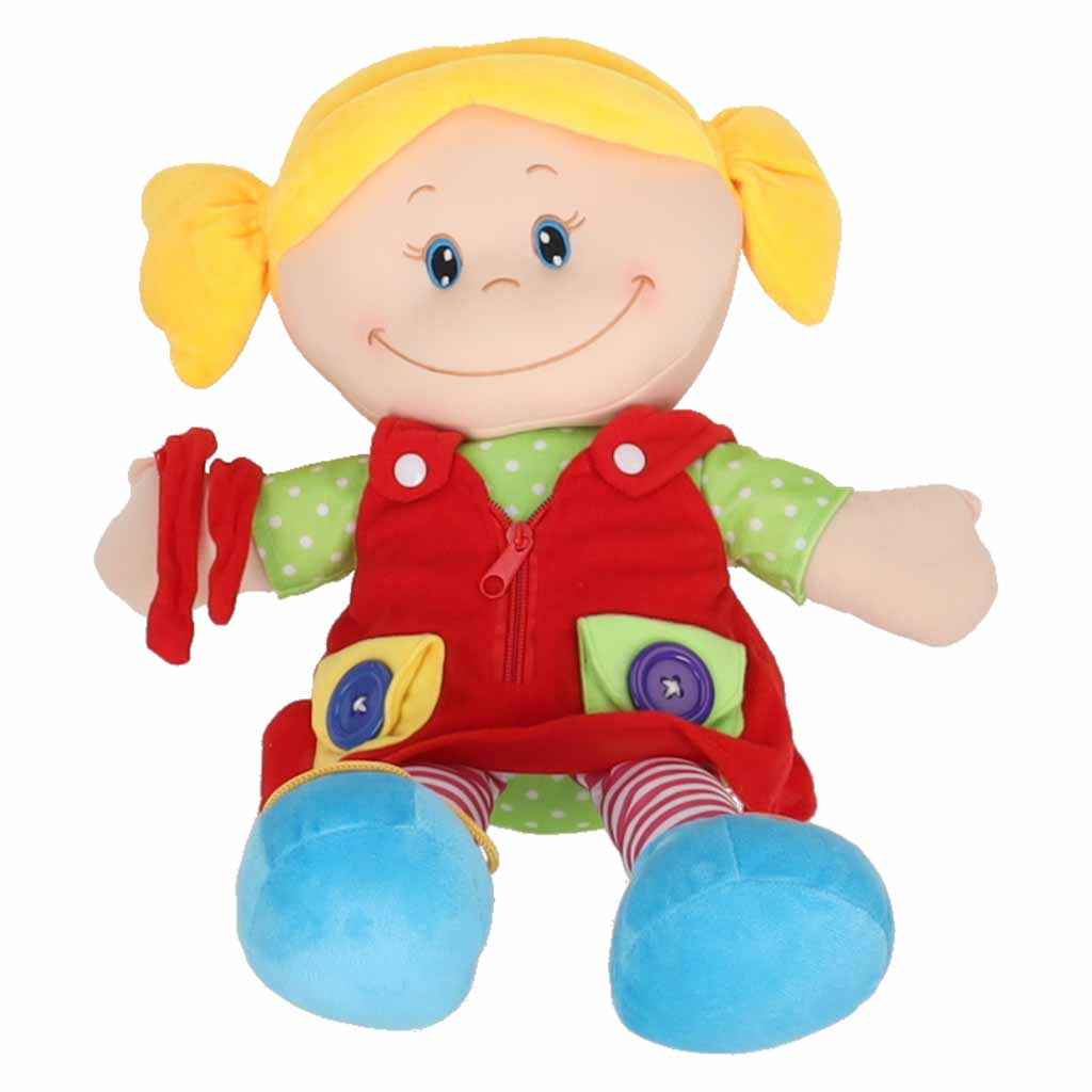 Mīksta lelle meitene – mīļlieta apģērbšanās iemaņu apguvei | EcoToys