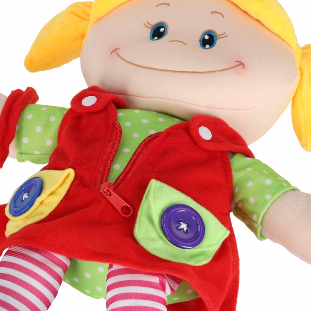 Mīksta lelle meitene – mīļlieta apģērbšanās iemaņu apguvei | EcoToys
