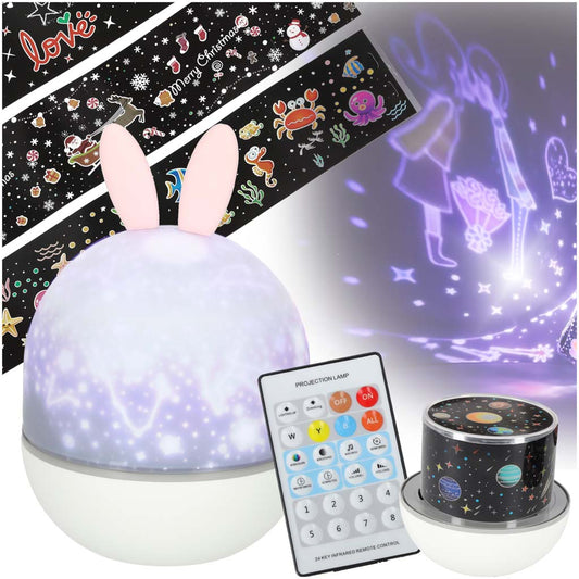 LED zvaigžņu projektors – nakts gaisma ar tālvadību “Trusis” | EcoToys