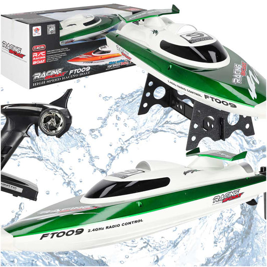 Tālvadības ātrlaiva FT009 līdz 30 km/h, zaļa | EcoToys