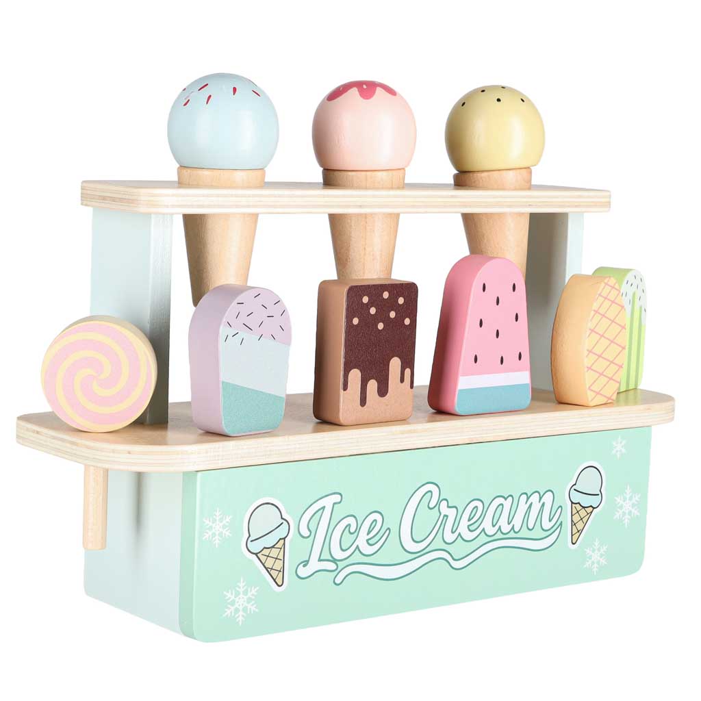 Koka saldējuma kiosks bērniem – rotaļu saldējuma veikals | EcoToys