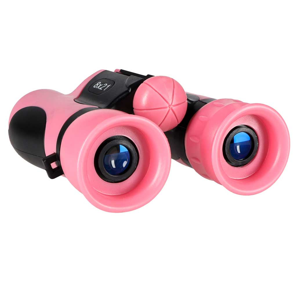 Bērnu binoklis putnu un debesu novērošanai, 8x 21 mm, HD, rozā futrālis | EcoToys