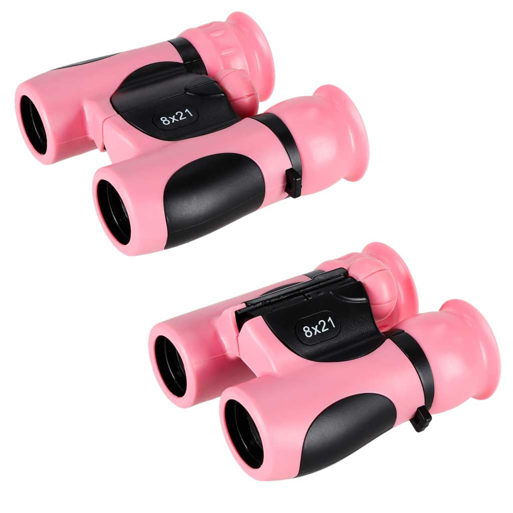Bērnu binoklis putnu un debesu novērošanai, 8x 21 mm, HD, rozā futrālis | EcoToys