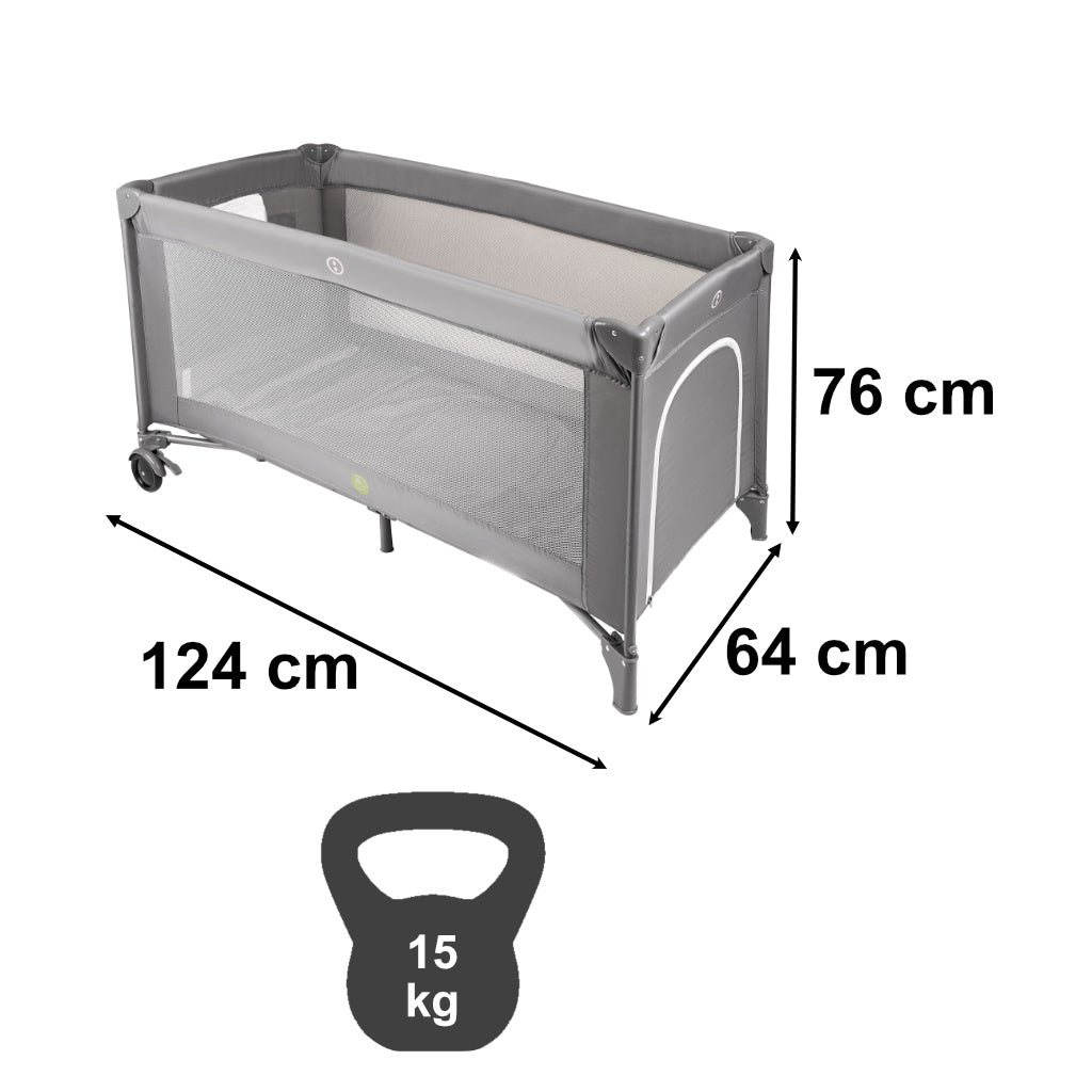 Ceļojumu gultiņa salokāma ar matraciņu maks. 15 kg | EcoToys