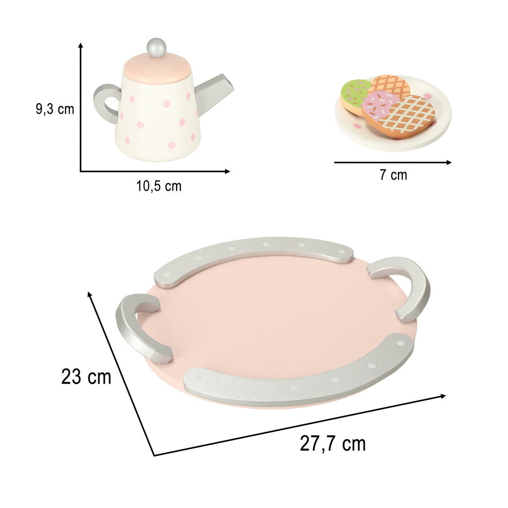 Kafijas tējas servīze koka komplekts