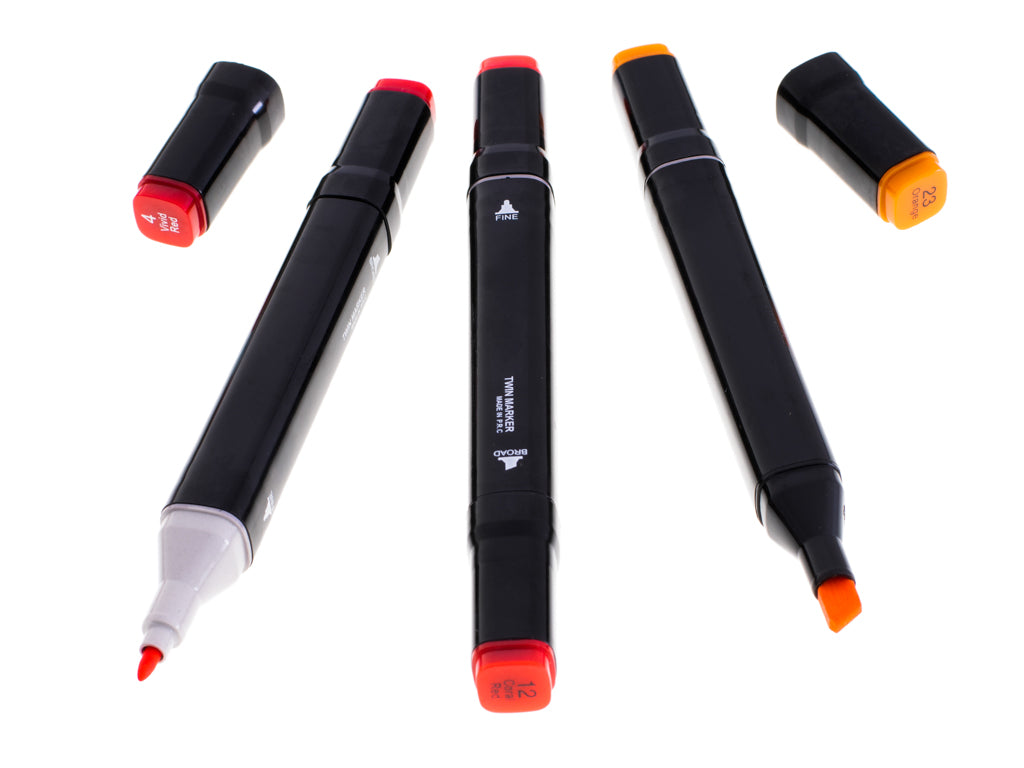 Divpusējie spirta marķieri futrālī 168 gab. | EcoToys