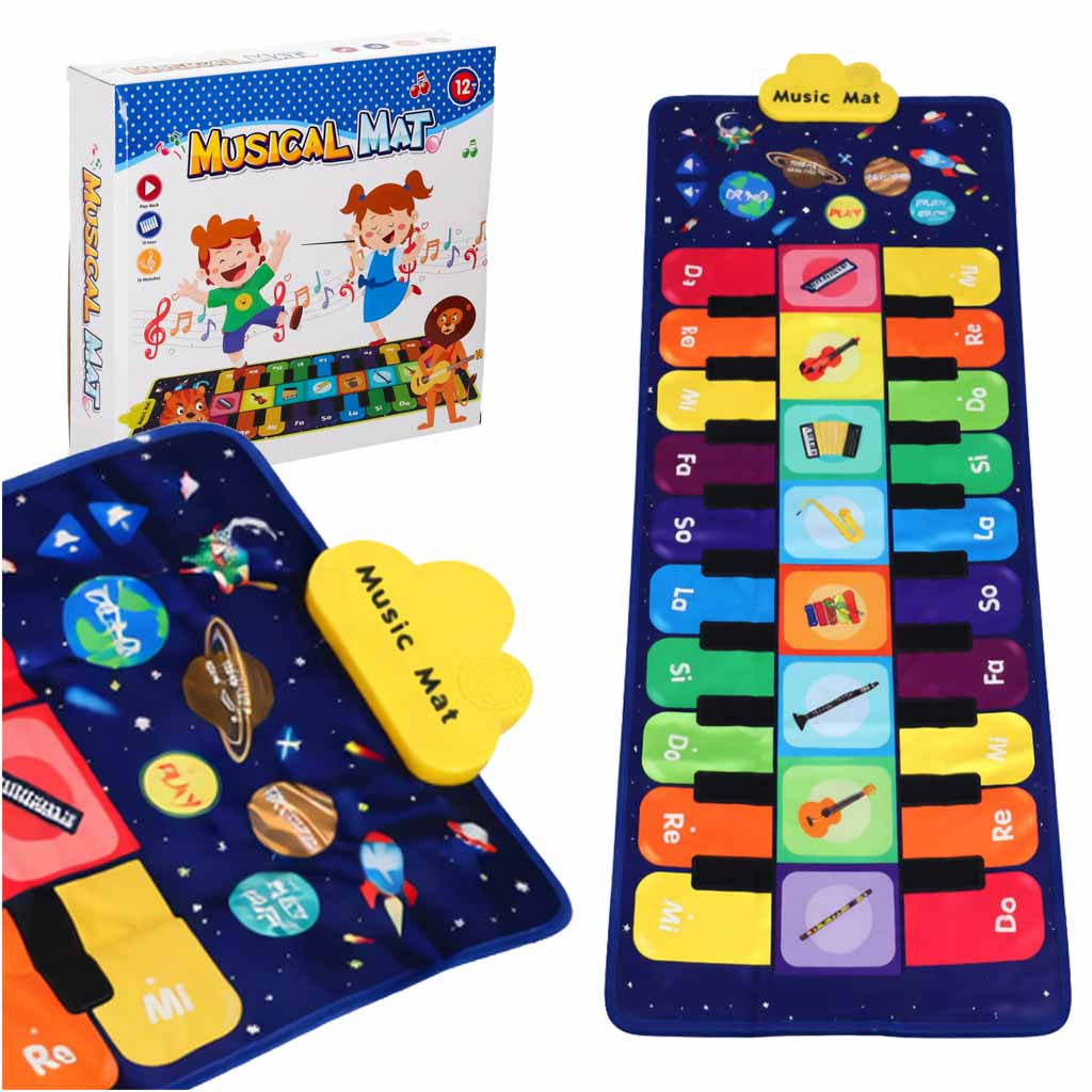 Bērnu interaktīvais muzikālais deju paklājs 8 instrumenti 10 melodijas | EcoToys