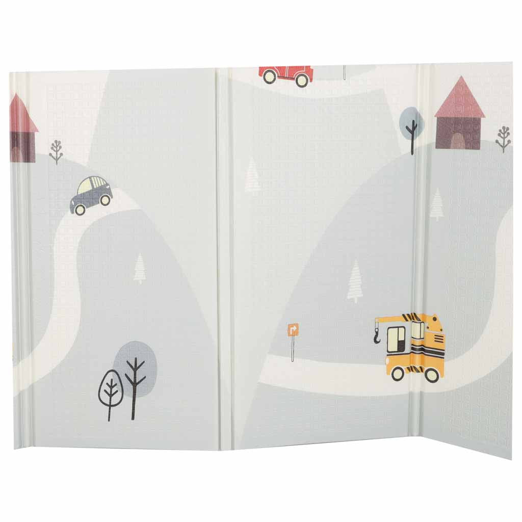 Izglītojošs putuplasta paklājiņš abpusēji salokāms 150x200cm baloni ielu | EcoToys