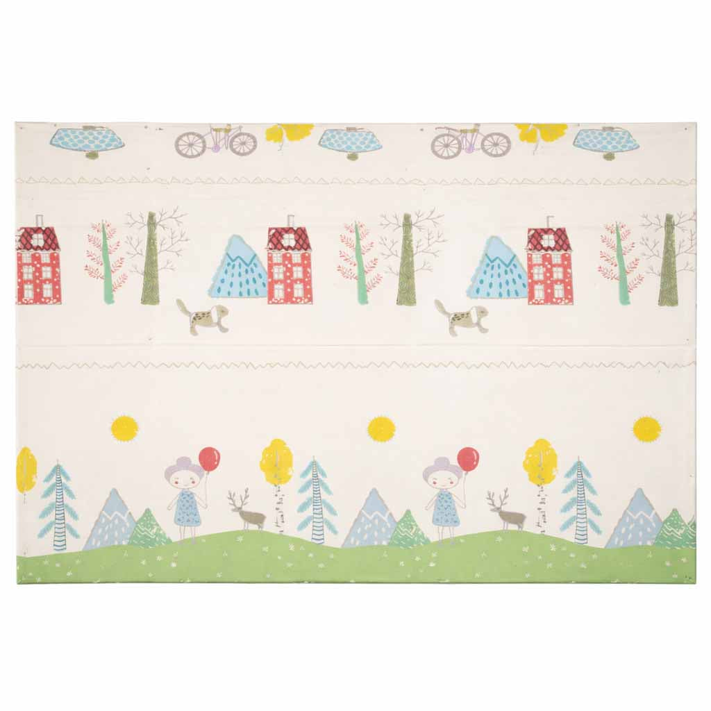 Izglītojošs divpusējs salokāms putuplasta paklājs 150x200cm lācīši koki | EcoToys