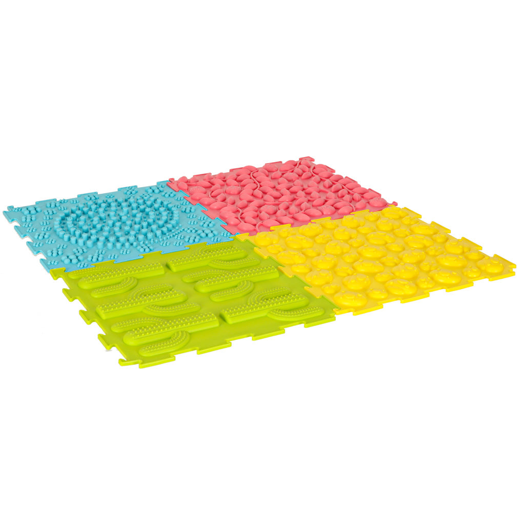 Sensorais paklājiņš montessori pēdu masāžas puzle 8 gabaliņi pasteļtoņi | EcoToys