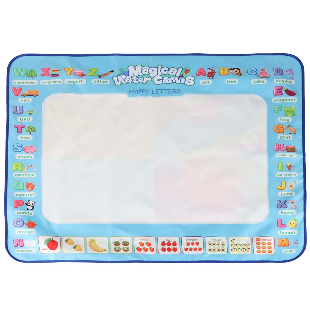 Ūdens zīmēšanas paklājs ar marķieriem un trafaretiem 100x80 cm “Alfabēts” | EcoToys