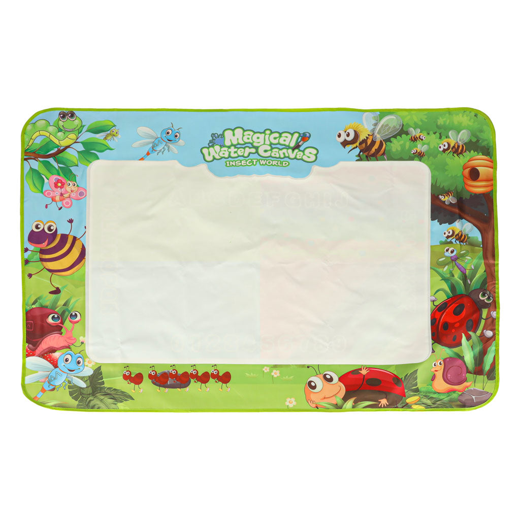 Ūdens zīmēšanas paklājs ar marķieriem un trafaretiem 120x90 cm “Pļava” | EcoToys