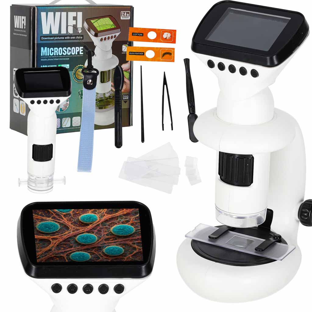 Elektronmikroskops wifi USB LCD ekrāns 200x 1000x | EcoToys