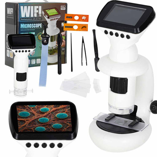 Elektronmikroskops wifi USB LCD ekrāns 200x 1000x | EcoToys