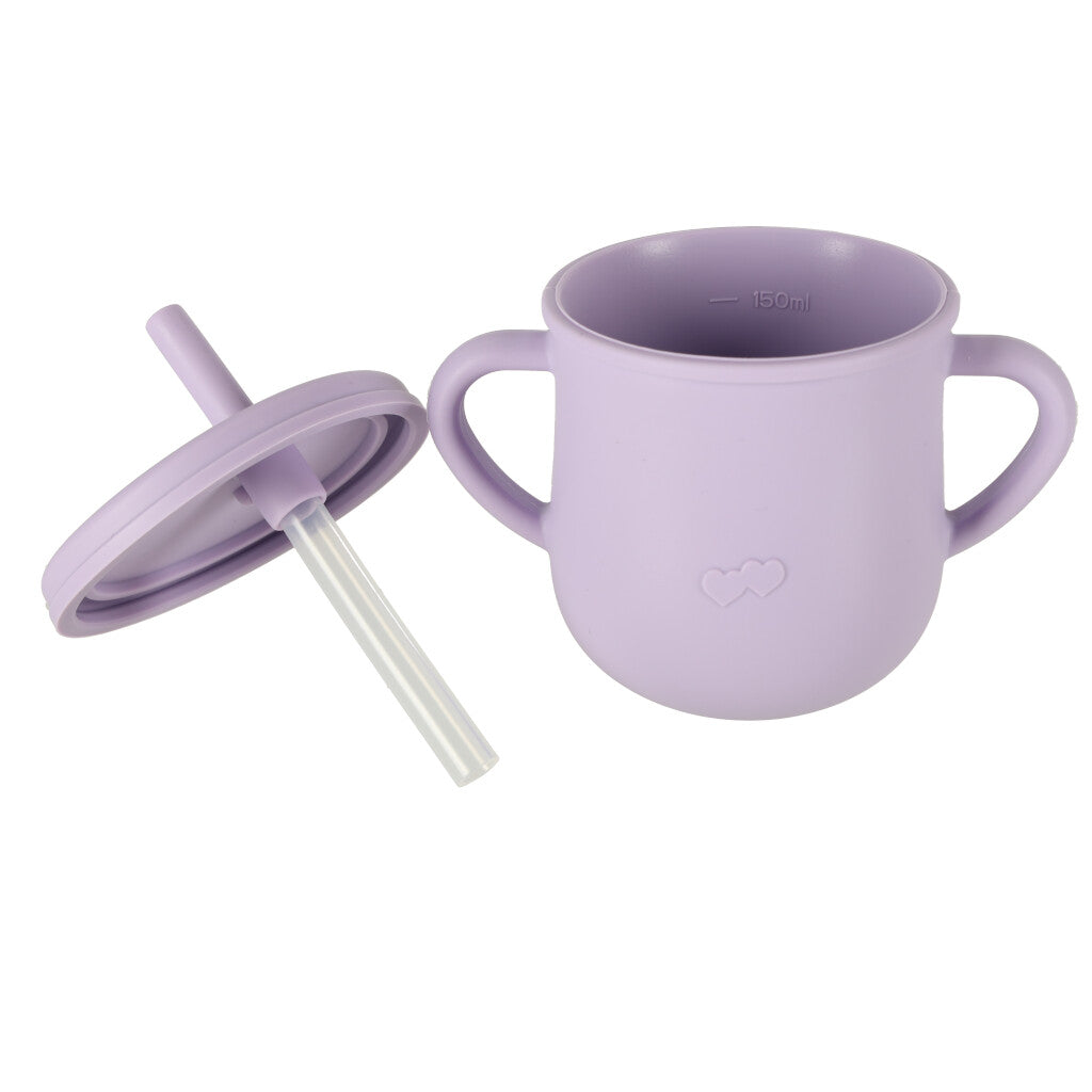 Bērnu silikona trauki krabju komplekts 9 gabaliņi violeti | EcoToys