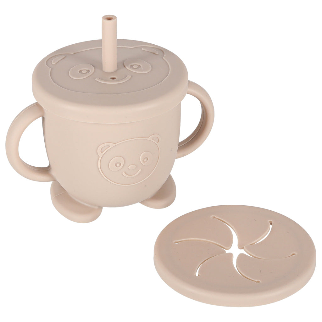 Silikona trauki zīdaiņiem zīdaiņu krabju komplekts 9 gab. bēšs | EcoToys