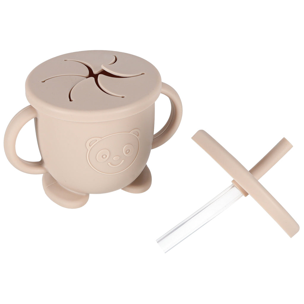 Silikona trauki zīdaiņiem zīdaiņu krabju komplekts 9 gab. bēšs | EcoToys