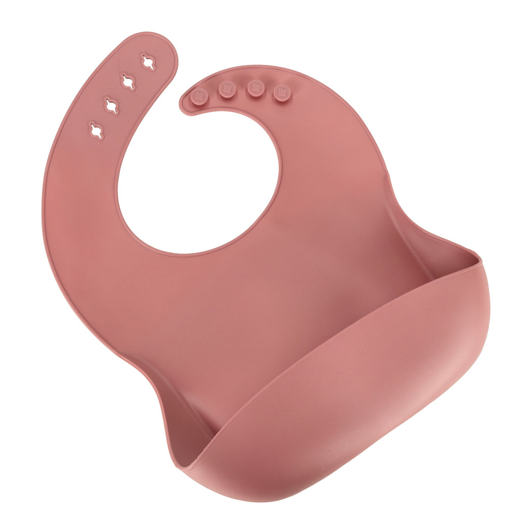 Bērnu silikona trauki vāverīte tumši rozā krāsā | EcoToys