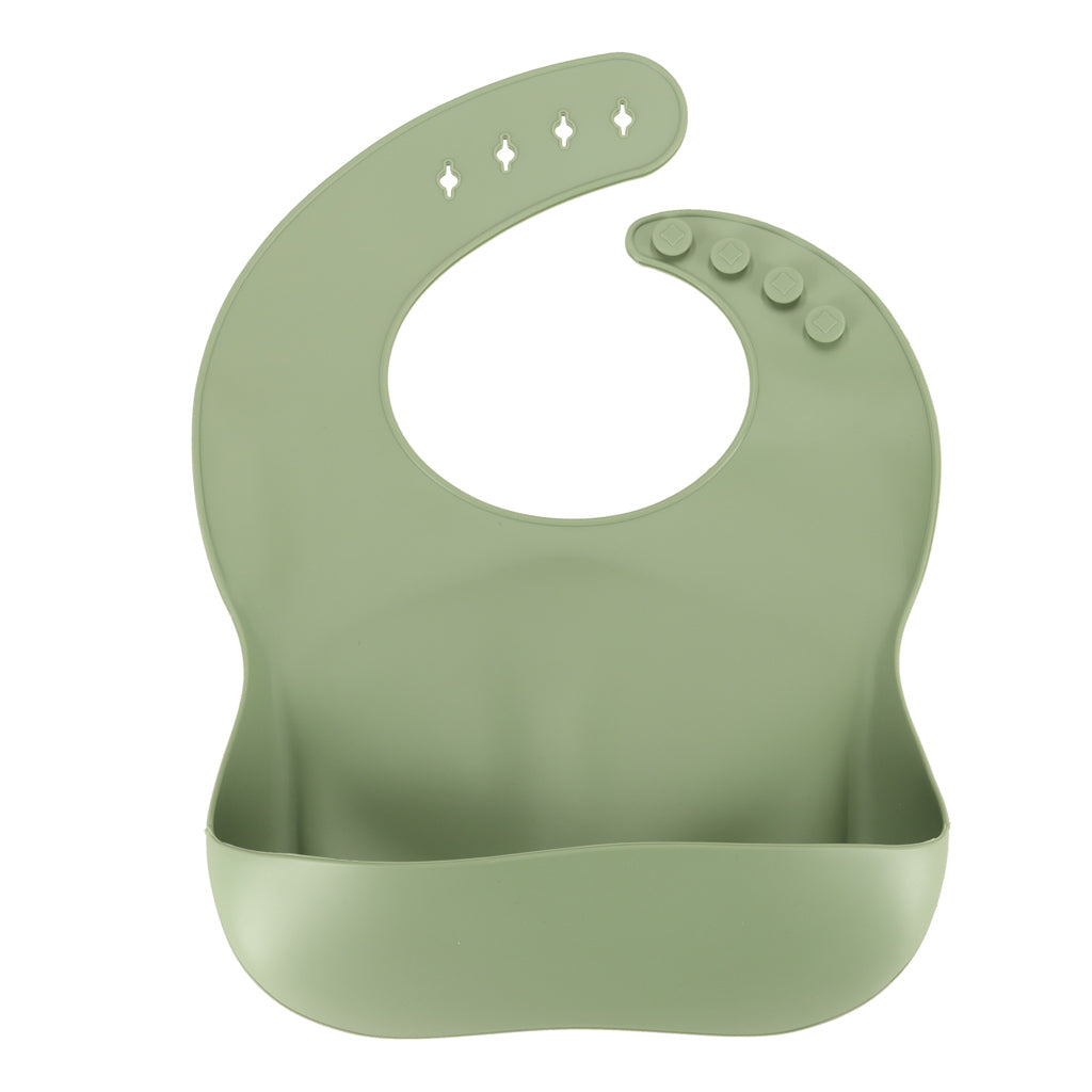 Bērnu silikona trauki pūce milita zaļš | EcoToys