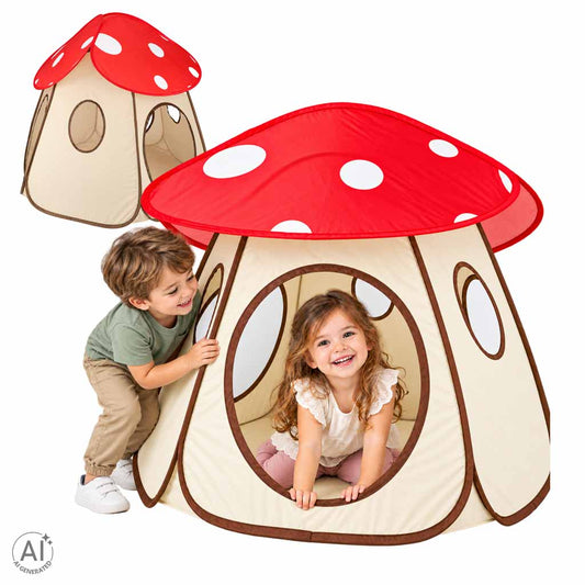 Bērnu telts „Mušmire” – saliekama mājiņa bērnistabai | EcoToys