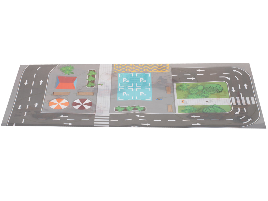 Autostāvvieta ar elektrisko liftu, 5 līmeņi, paklājs + 8 automašīnas | EcoToys