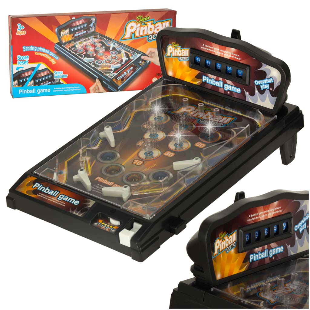 Pinball flipper arkādes spēļu galds ar apgaismojumu un mūziku | EcoToys