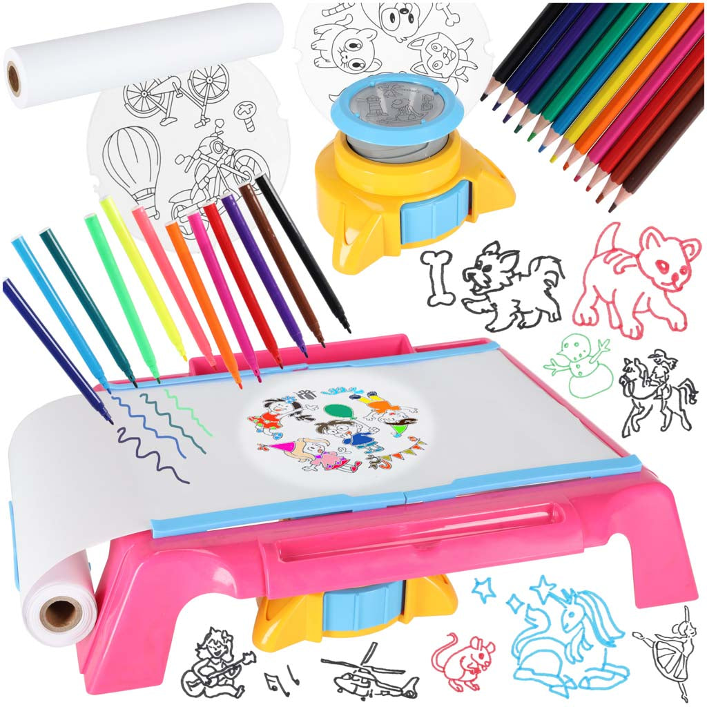 Projektora zīmēšanas galda karte rozā krāsā | EcoToys