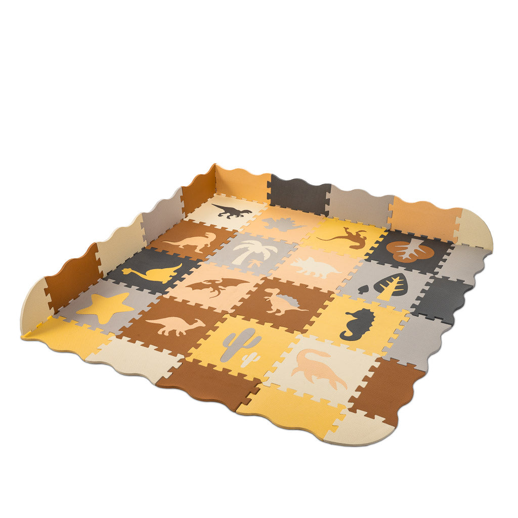 Putu puzles paklājs “Dinozauri”, 36 el., 143x143 cm | EcoToys