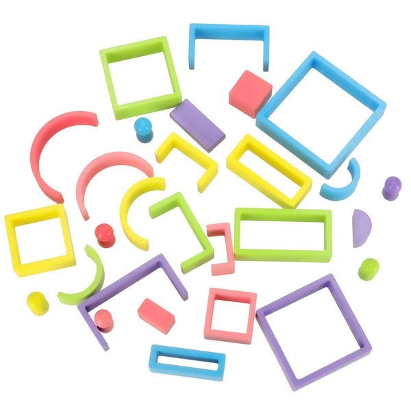 Koka bloku varavīksnes izglītojoša puzle