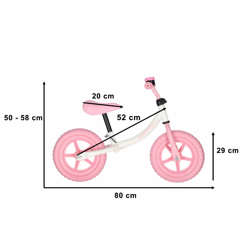 Trike Fix Balance līdzsvara velosipēds ar zvaniņu, rozā krāsā | EcoToys