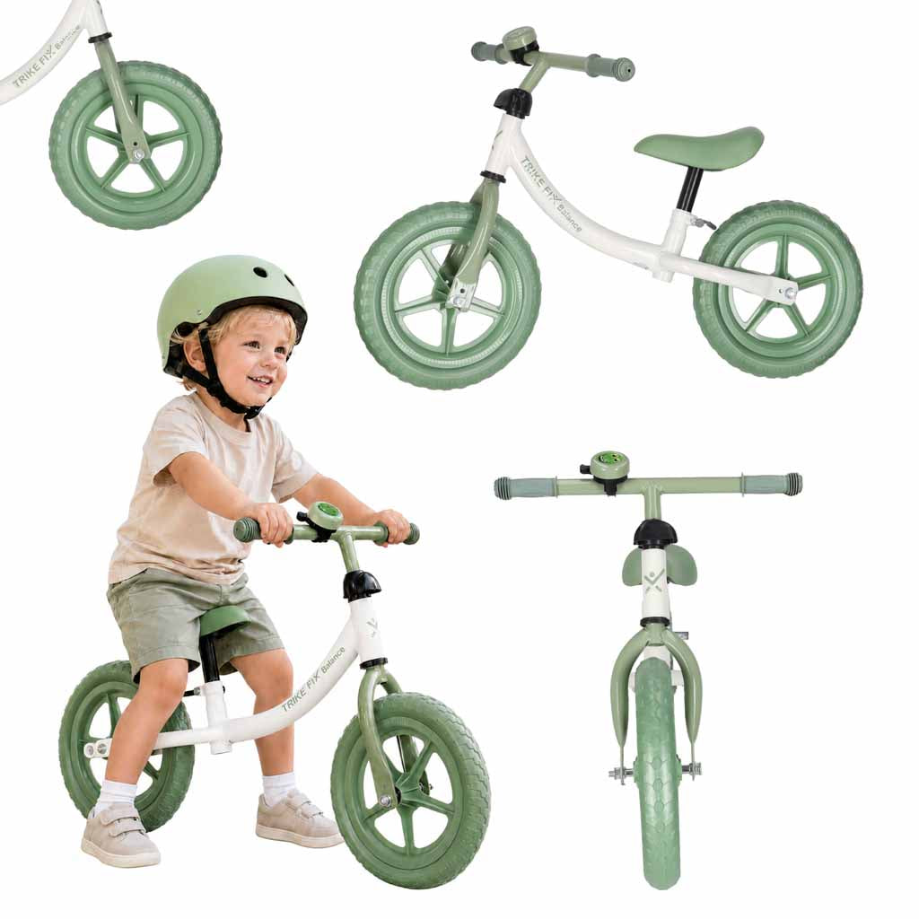 Trike Fix Balance līdzsvara velosipēds ar zvaniņu, zaļš | EcoToys