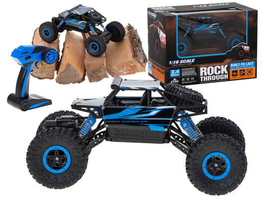 Tālvadības auto Rock Crawler 4×4, 1:18, 2,4 GHz, zils | EcoToys