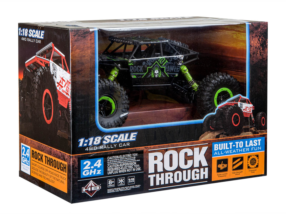 Tālvadības auto Rock Crawler 4×4, 1:18, 2,4 GHz, zaļš | EcoToys