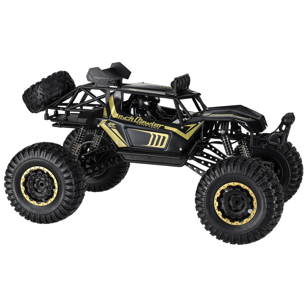 Liels tālvadības auto Rock Crawler 4×4, 1:8, 51 cm, melns | EcoToys