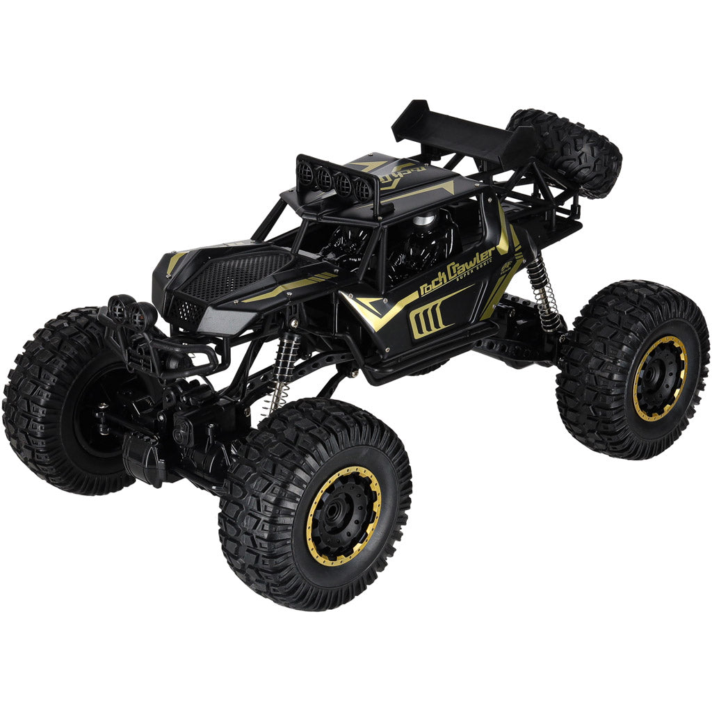 Liels tālvadības auto Rock Crawler 4×4, 1:8, 51 cm, melns | EcoToys