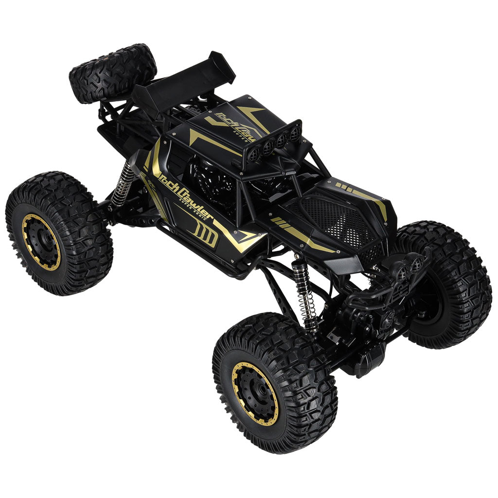 Liels tālvadības auto Rock Crawler 4×4, 1:8, 51 cm, melns | EcoToys