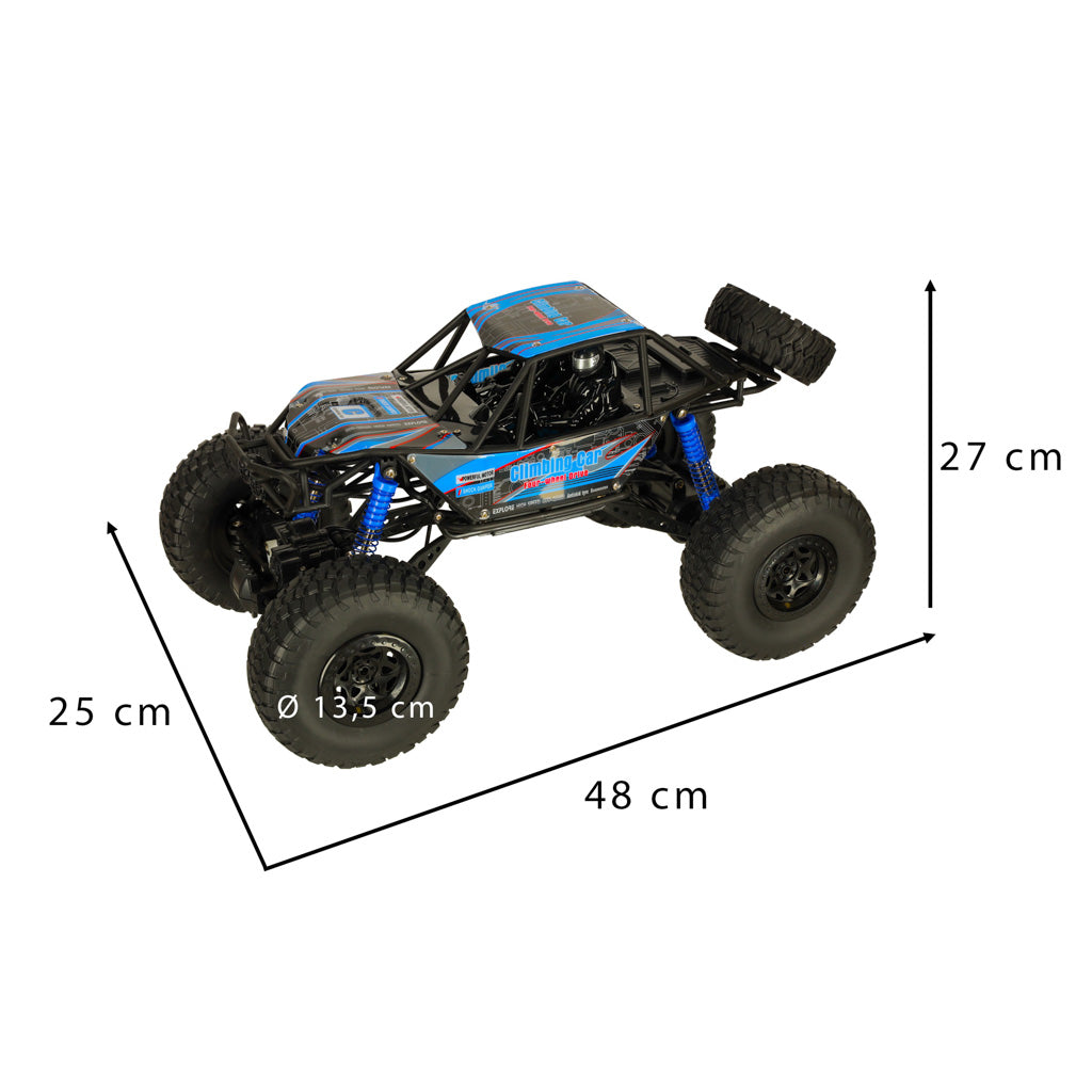 Liels tālvadības auto Rock Crawler 4×4, 1:10, 48 cm, zils | EcoToys